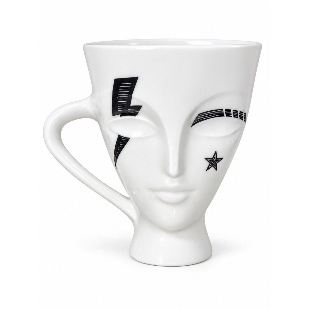 The Muse Inked Guiliette Jonathan Adler Muse Faces Mug Cup 14.5oz 5” Tall